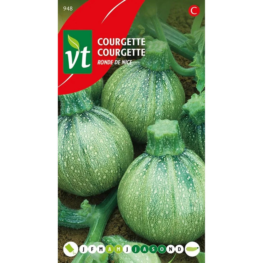 Arborix Zucchini Round De Nice Gemüsesamen für Garten, Balkon und Terrasse, 1,5 g - Bild 2