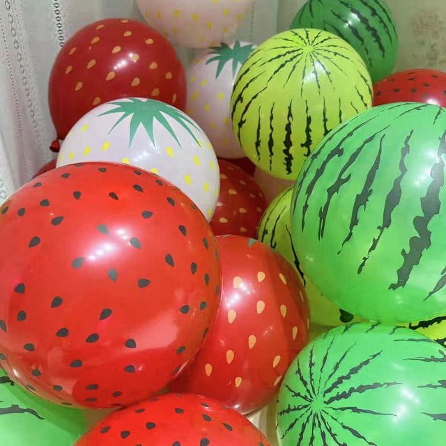 Alvparty Erdbeere Wassermelone Obst Ballon, 12 Zoll - Bild 1