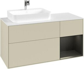 V&B Waschtischunterschrank Finion in Silbergrau lackiert, B/T/H: 120 x 50,1 x 50,1 cm - Bild 1