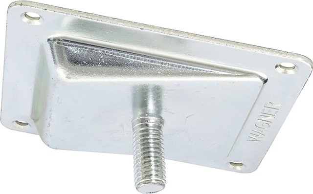 Wagner Anschraubplatte aus verzinktem Stahl in Silber, B: 9,0 cm, T: 8,8 cm - Bild 1