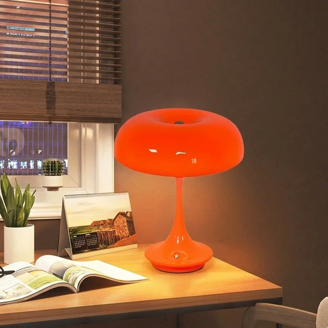 Leclstar Pilzförmige Tischlampe aus Kunststoff mit LED, Touch-Steuerung, dimmbar und wiederaufladbar, Multicolour - Bild 1