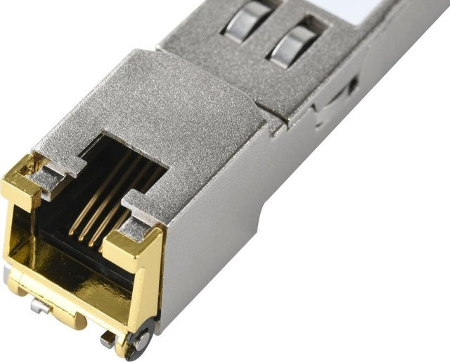 BlueOptics SFP Transceiver UACC-CM-RJ45-1G kompatibel mit Ubiquiti Networks, Kupfer RJ45, 1000BASE-T, 100M, Silber - Bild 1