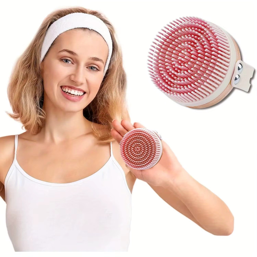 Silikon-Körperwäscher, Peeling-Badebürste mit weichen Borsten, Unisex - Bild 4