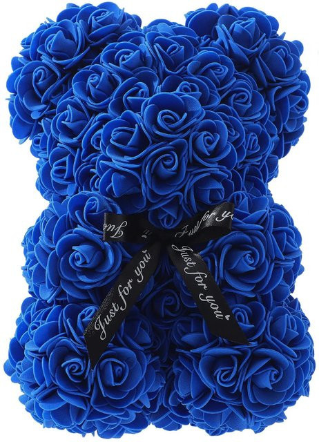 Creative Adorn Künstliche Rose Teddybär in Navy Blau, 25m Dekoration für Muttertag und Valentinstag - Bild 1