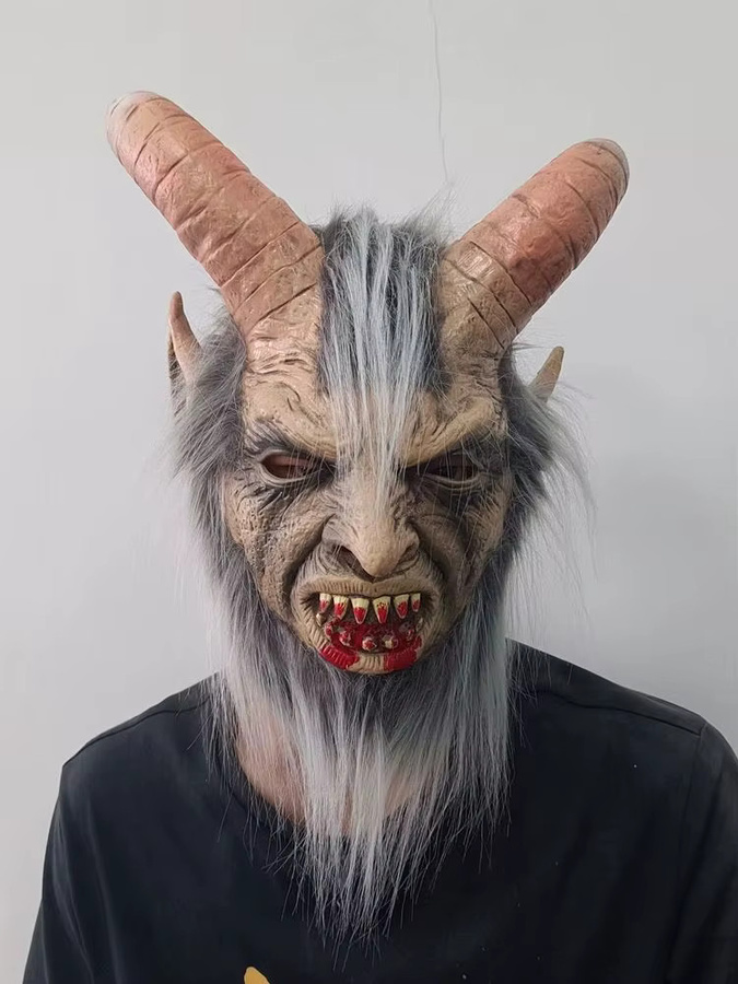 Blackburro Luzifer Maske, Teufel, Latex Maske, Erwachsene - Bild 2