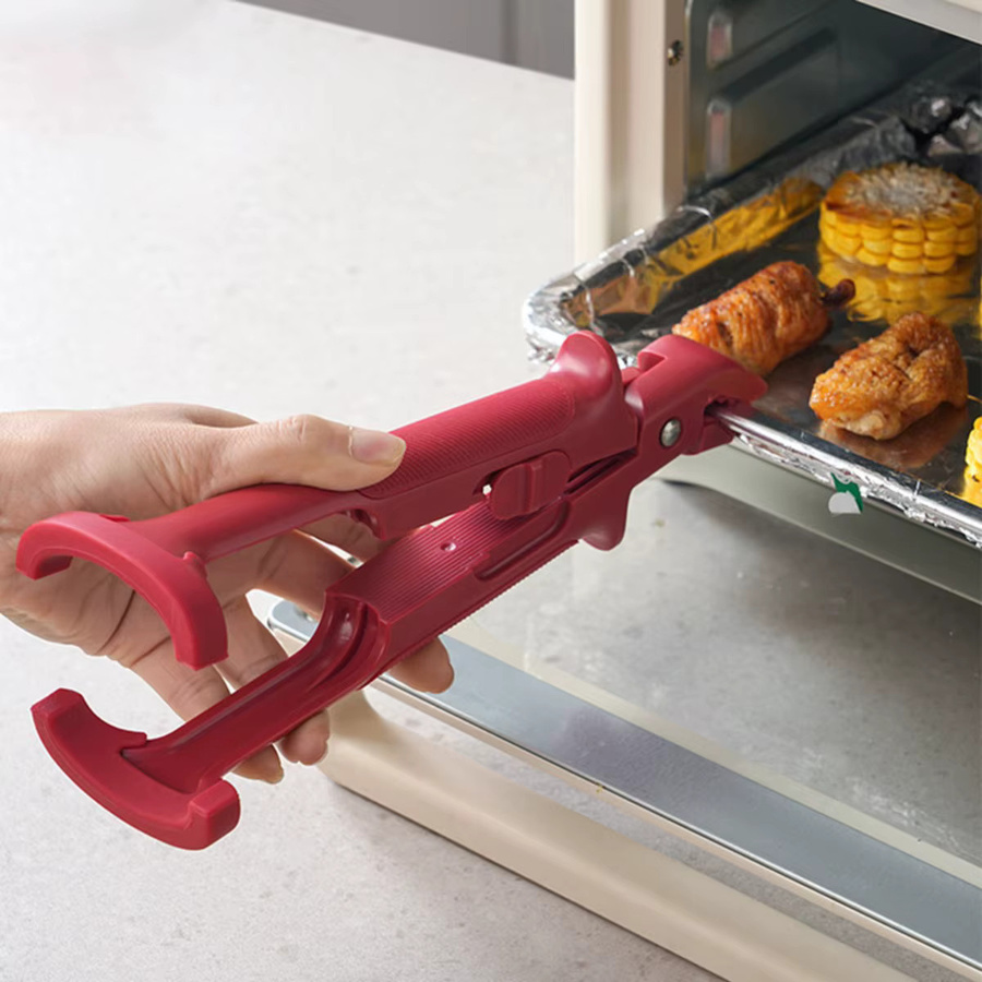 zxyouping 2-in-1 Anti-Verbrühungs Tablett- und Schüsselhalter aus Silikon in Rot mit Anti-Slip-Funktion - Bild 2