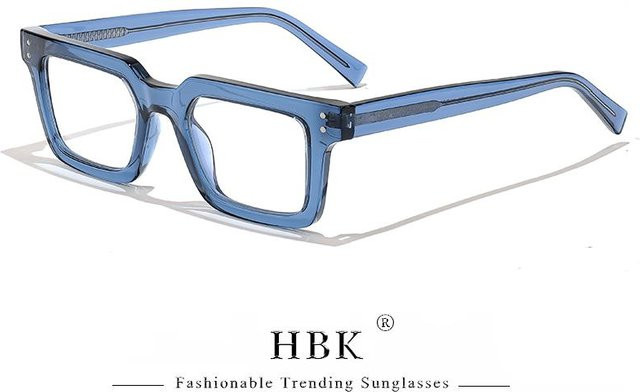 HBK Korrektionsbrille, Quadratisch, TR90, Vollrand, Unisex, grau - Bild 1