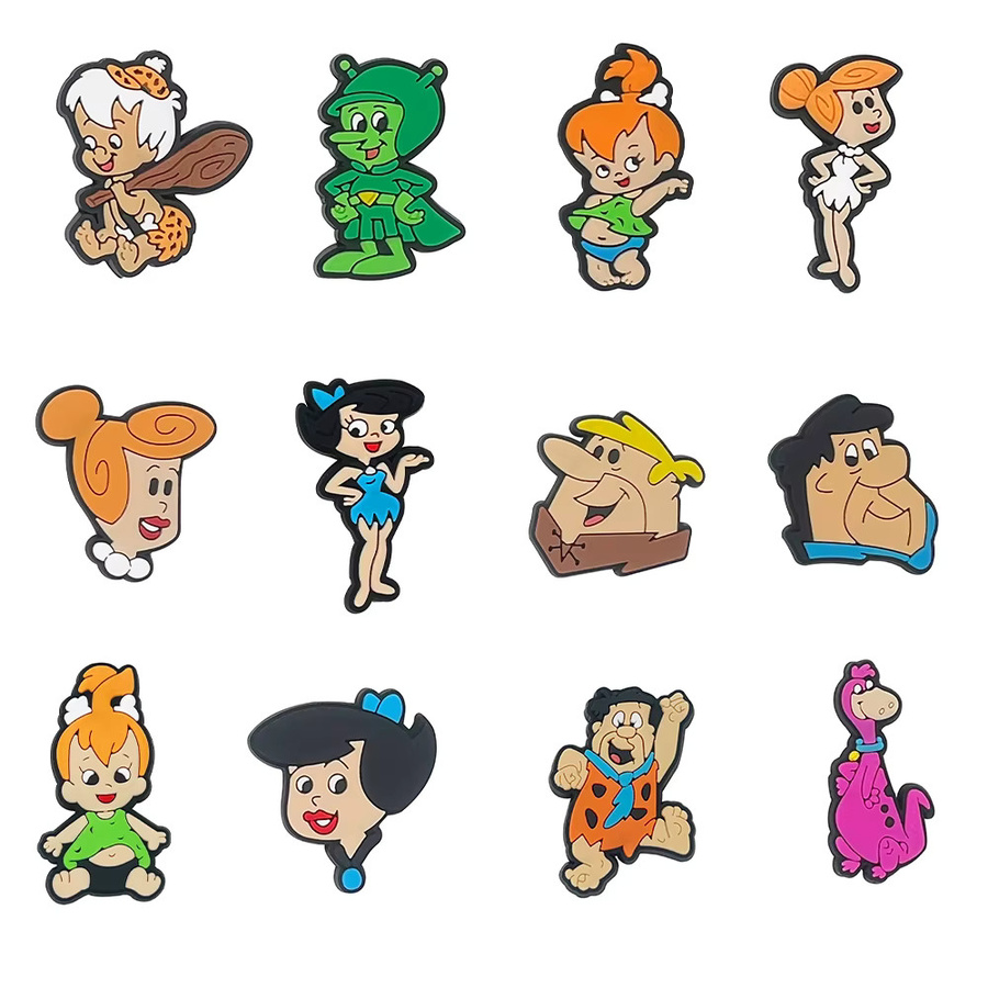 Potdemiel Schuh-Charms, Cartoon Primitive Man Series, 12 Stück - Bild 2