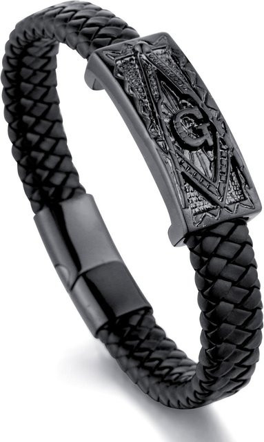 YIRAN Armband, Leder, Kupfer, gray, Herren - Bild 1