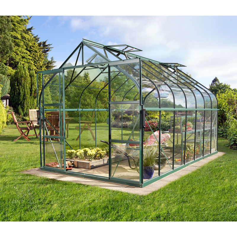 Vitavia Gewächshaus Diana 11500 in Smaragd Grün mit 11,5 m² Fläche und 3 mm ESG-Glas - Bild 2