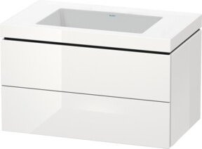 Duravit L-Cube Waschtischunterschrank c-bonded, Farbe Weiß Hochglanz, Wandhängend, B/T/H: 80 x 48 x 50 cm - Bild 1