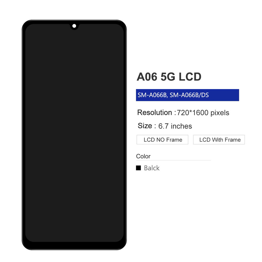Samsung LCD Display Digitizer Montage Ersatz für A06 4G A065 A065F und A06 5G A066B in Schwarz - Bild 2