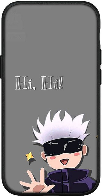MINISO Handyhülle Jujutsu Kaisen Choso Cartoon Design für iPhone, Samsung Galaxy, Xiaomi Redmi und andere Modelle in Schwarz und Grau - Bild 1