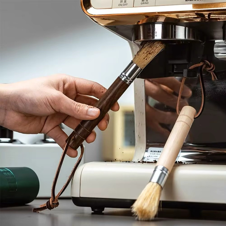 FEB.WIND Kaffeebürste und Mühlenreiniger aus Holz in Braun für Espresso-Brühgruppen, Siebträger, Schaufel und Tamper - Bild 4