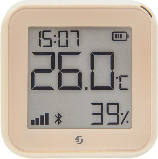 Shelly Plus H&T Gen3 Funk-Temperatursensor und Luftfeuchtesensor in Beige oder Mocha mit Bluetooth und Wi-Fi - Bild 1