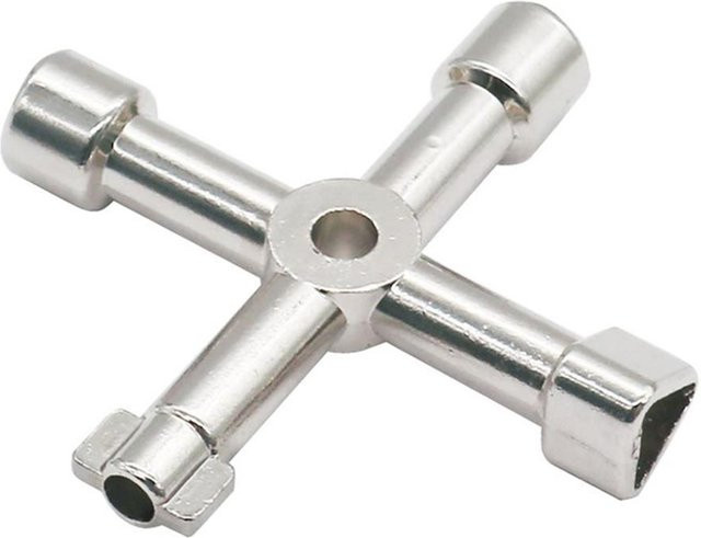Fishine Universal-Dreiecksschlüssel 4-Wege-Multi-Kreuzschlüssel aus Legierung in White und Silver - Bild 1