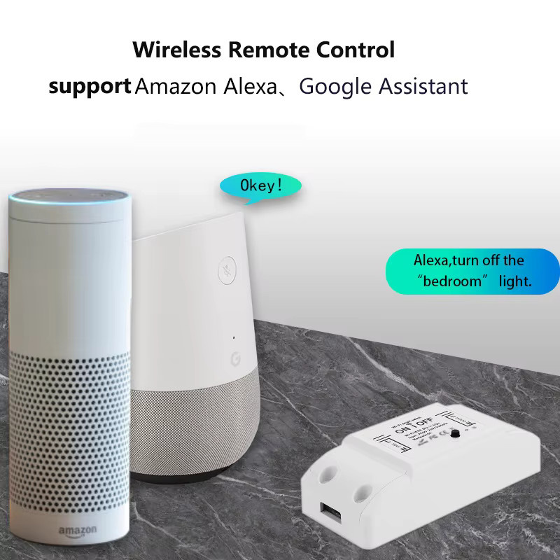Szaoju WLAN Schalter Relaismodul Mini SmartLife Tuya App Steuerung mit Zeitschaltuhr und Sprachsteuerung für Alexa in Weiß - Bild 4
