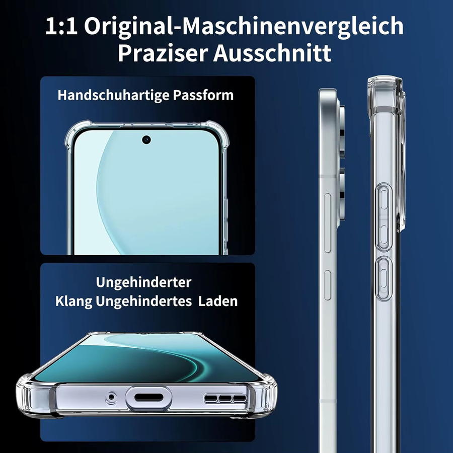 Stoßfeste TPU Schutzhülle für OPPO Reno 14 Pro, 14F und Reno14 F 5G in Transparent - Bild 4