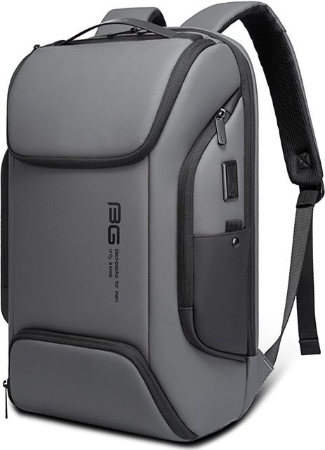 BANGE Smarter Business-Rucksack mit USB-Ladeanschluss für 15,6 Zoll Laptops, wasserdichte Laptoptasche für Herren, grau, B/H/T: 47 x 30 x 16 cm - Bild 1