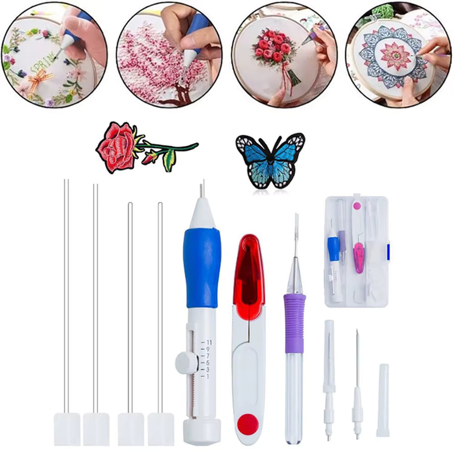 NOTIONSLAND Kreuzstich Punch Nadel Set für Stickerei und Handarbeit, Multicolor, aus Kunststoff - Bild 2
