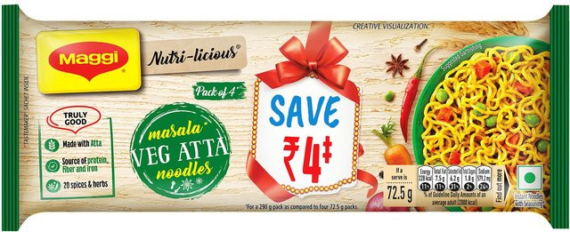 MAGGI Nutri-licious Veg Atta Masala Instant-Nudeln 290 g - Bild 1
