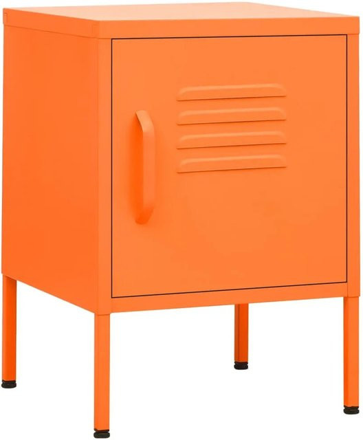 vidaXL Nachttische 2er-Set modern aus Stahl in Orange, B/T/H: 35 x 35 x 51 cm - Bild 1