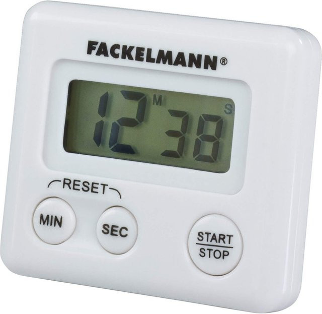 Fackelmann Kurzzeitmesser mit LCD Anzeige in Weiß - Bild 1