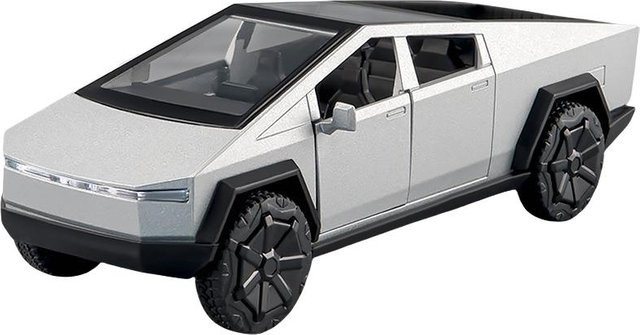 Fourall- Model Cars Tesla Truck, Spielzeugauto Modell, Maßstab 1:32, silber - Bild 1