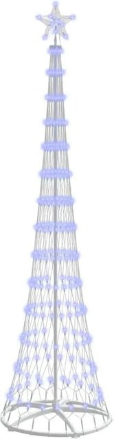 vidaXL LED Weihnachtsbaum Blau mit 290 LEDs aus Metall H x B x T: 250 x 70 x 70 cm - Bild 1