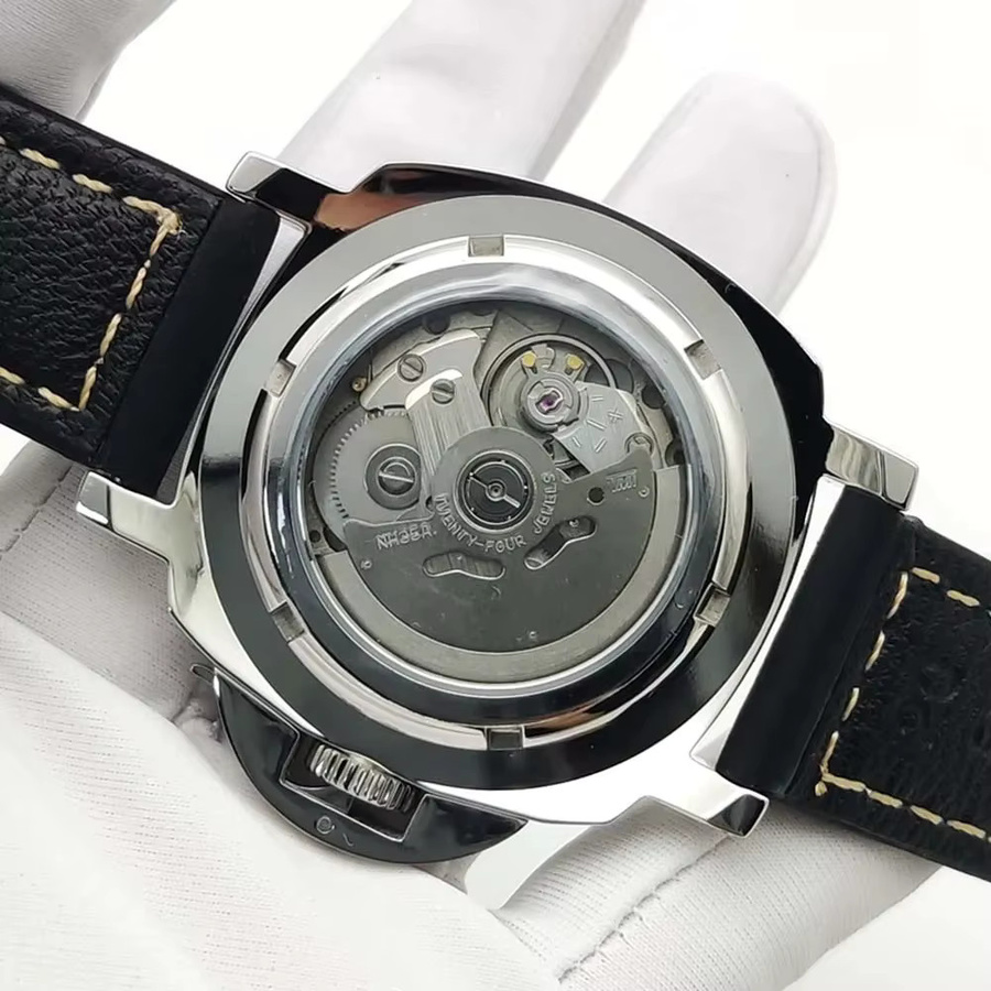 Parnsrpe Armbanduhr Automatik, Edelstahl, 40 mm, Herren, Leder - Bild 4