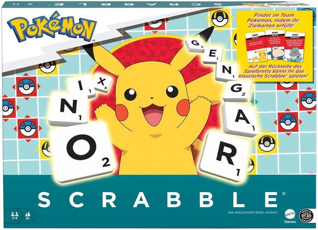 Mattel Pokémon 2 in 1 Scrabble Brettspiel - Bild 1