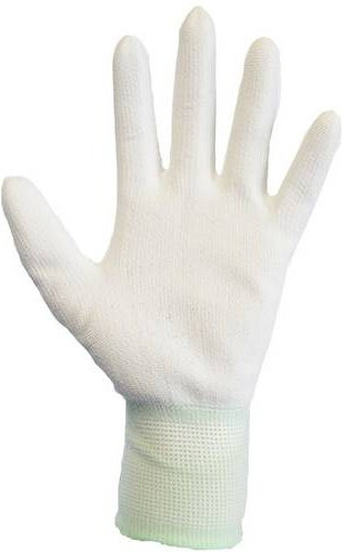 Antistat ESD-Handschuh aus Nylon mit PU-Beschichtung, Farbe: Weiß, Größe: XL - Bild 1