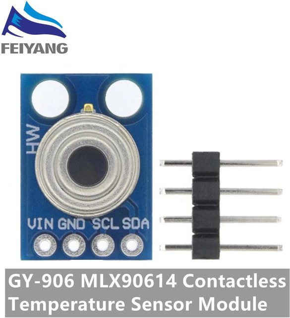 SAMIROB MLX90614 GY-906 Sensormodul für berührungslose Infrarot-Temperaturmessung mit I2C-Schnittstelle in Blau für Arduino - Bild 1