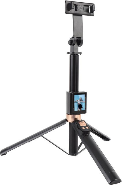DIYelecs Selfie Stick mit Bluetooth Fernbedienung und Bildschirm, ausziehbar von 12 bis 67 Zoll, Schwarz - Bild 1