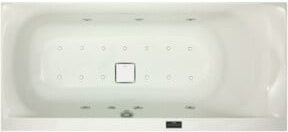 Hoesch Whirlpool Largo 3706 & Laola II Whirl+Air in Weiß/Verchromt mit Air-Jets und Motor rechts - Bild 1