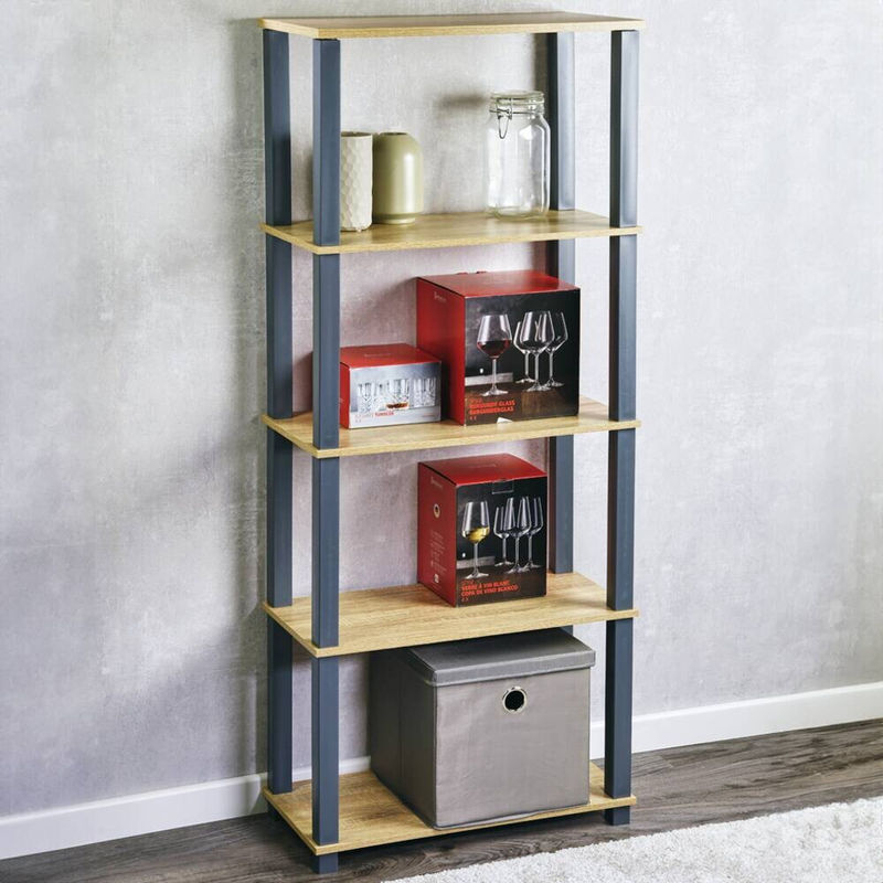 Kesper Regal aus Kunststoff in Grau, B/H/T: 29 x 147 x 60 cm - Bild 4