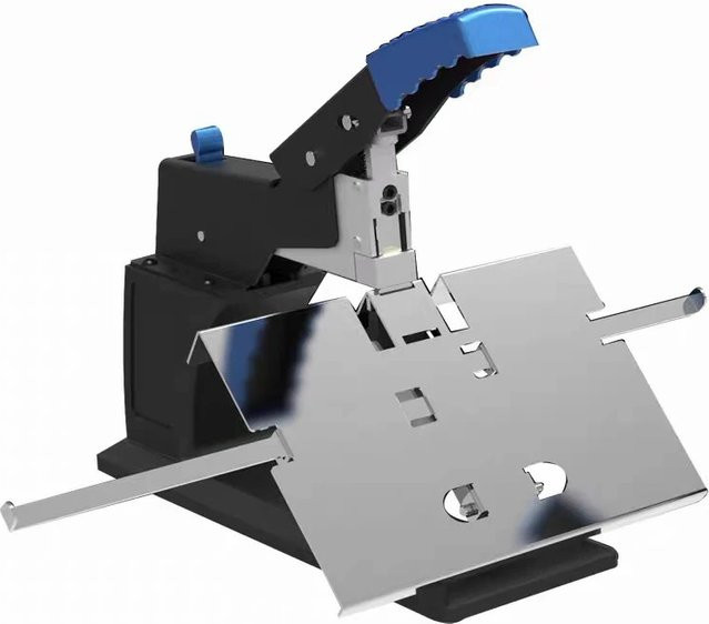 SH03 Sattelhefter in Schwarz aus Metall als robuster Mittennahthefter und Bindemaschine mit drehbarem Kopf - Bild 1