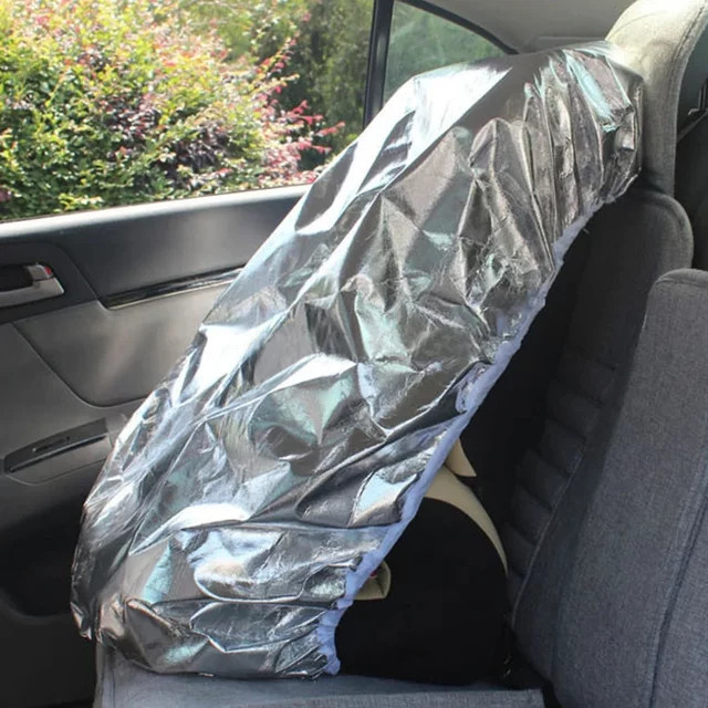 UV-Schutz Autositz-Sonnenschutz-Abdeckung aus Aluminiumfolie in Silber zum Schutz vor Hitze und Staub - Bild 1