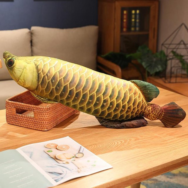 Binchi Fitness Lustige Fisch Plüschtiere, Karpfen, Gelb, 30cm - Bild 1