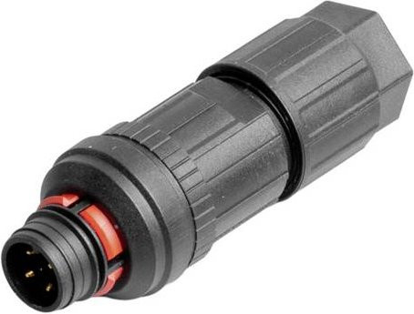 Weidmüller Rundsteckverbinder Stecker gerade Schwarz 4-polig 3153330000 - Bild 1
