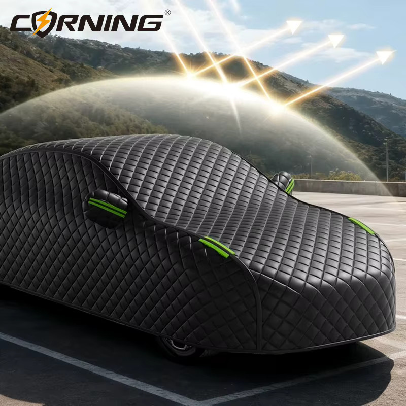 CORNING Autoabdeckung in Schwarz als universeller Outdoor-Schutz für SUV und Fließheck-Limousinen gegen Schnee, Sonne und Staub - Bild 4