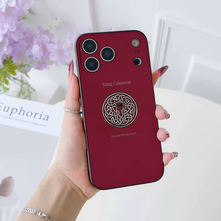 K-King Crimson Handyhülle aus weichem Silikon für iPhone 17 16 15 14 13 12 11 Pro Max Plus Air Mini in Schwarz - Bild 2