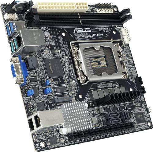 Asus P13R-I Mini-ITX Server-Mainboard mit Intel C262 Chipsatz, LGA 1700 Sockel und DDR5 Unterstützung in Schwarz - Bild 1