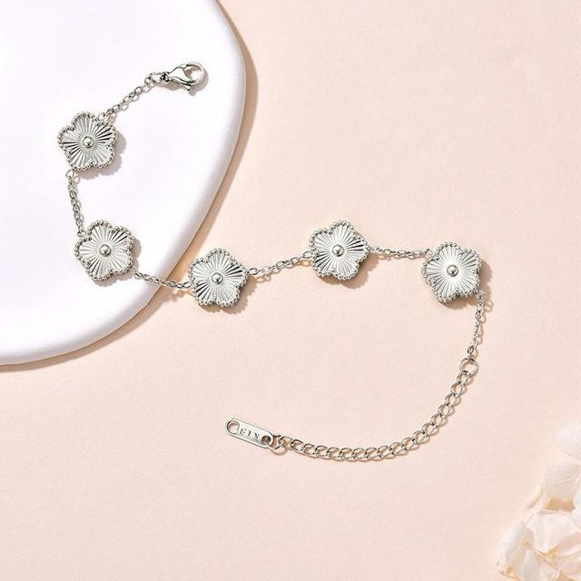 Lucky Star Jewelry Armband, Edelstahl, Gold, Damen, Blumen - Bild 1