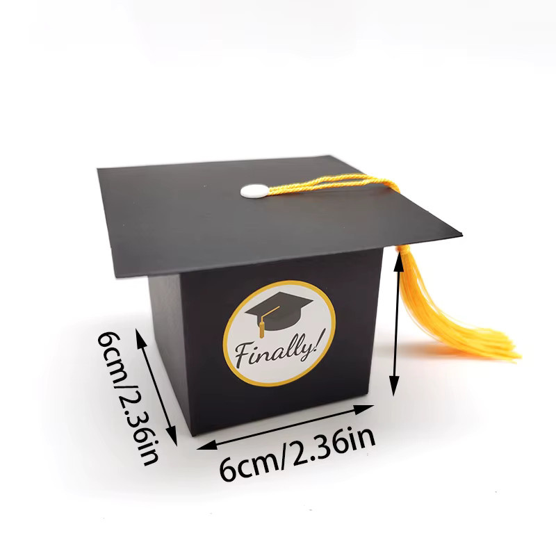 Geschenkboxen Set mit Aufklebern für Partybedarf, Schwarz, aus Papier - Bild 3