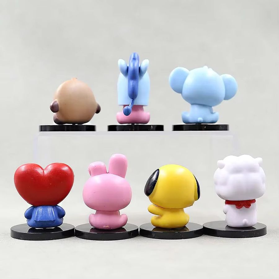 BT21 Minifiguren Set mit 7 Stück in Multicolor, Korea Kpop Motiv, Höhe: 6 cm - Bild 2
