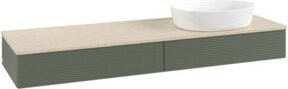 Villeroy & Boch Waschtischunterschrank Antao mit Frontstruktur und LED-Beleuchtung, Grau, B: 160 cm, T: 50 cm - Bild 1