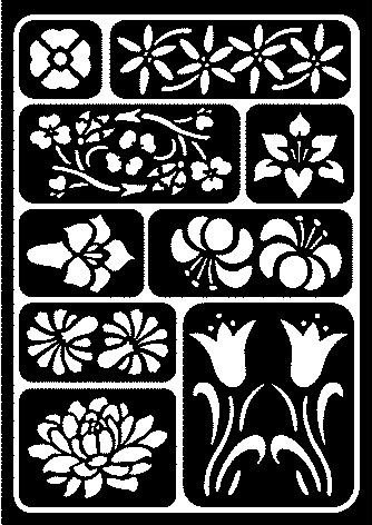 VBS Schablone Blumen selbsthaftend DIN A5 - Bild 1