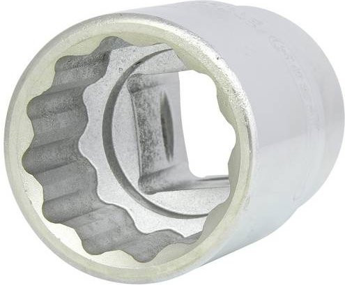 KS Tools 3/4 Zoll 12-kant-Stecknuss kurz in Silber aus Chrom-Vanadium mit 30 mm - Bild 1