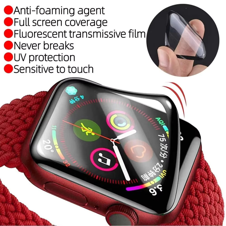 Apple Displayschutzfolie, Glasabdeckung, transparent, Apple Watch Zubehör - Bild 3